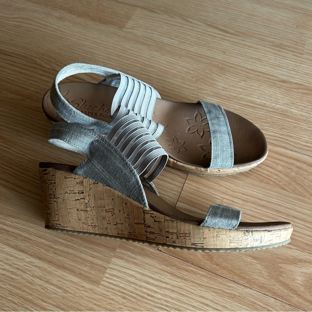 Skechers Cali Beverlee Smitten Kitten Wedge Sandals Women’s 11